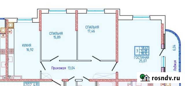 3-комнатная квартира, 100 м², 12/18 эт. на продажу в Ставрополе Ставрополь - изображение 1