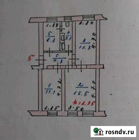 3-комнатная квартира, 53 м², 1/2 эт. на продажу в Кинешме Кинешма - изображение 1