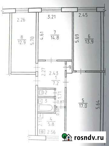4-комнатная квартира, 75 м², 5/5 эт. на продажу в Рубцовске Рубцовск - изображение 1