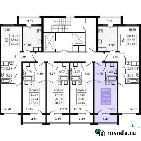 Квартира-студия, 27 м², 3/17 эт. на продажу в Домодедово Домодедово - изображение 1