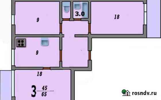 3-комнатная квартира, 65 м², 1/6 эт. на продажу в Строителе Тамбовской области Строитель