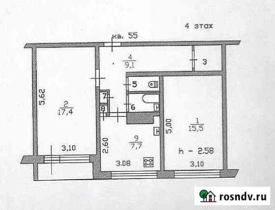 2-комнатная квартира, 55 м², 4/5 эт. на продажу в Выборге Выборг