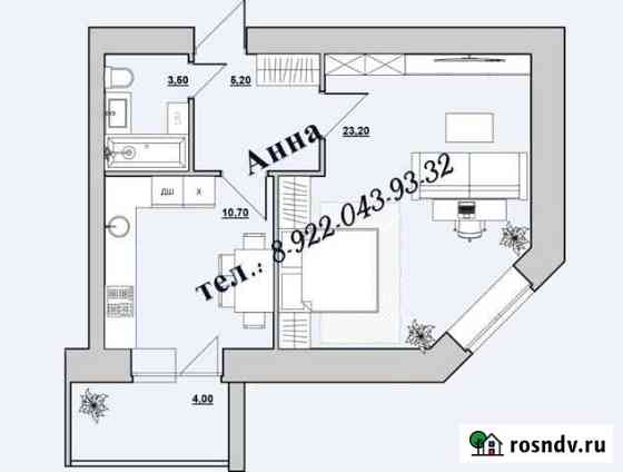 1-комнатная квартира, 42 м², 7/9 эт. на продажу в Тобольске Тобольск