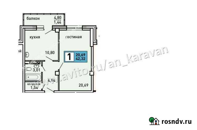 1-комнатная квартира, 42 м², 6/11 эт. на продажу в Сосновоборске Красноярского края Сосновоборск - изображение 1