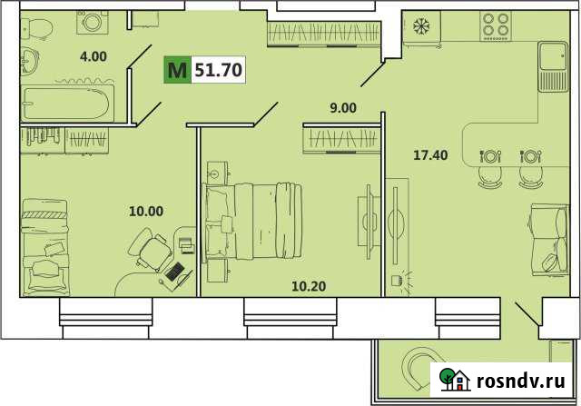 3-комнатная квартира, 52 м², 8/10 эт. на продажу в Архангельске Архангельск - изображение 1