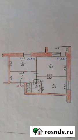 2-комнатная квартира, 50 м², 1/3 эт. на продажу в Батырево Батырево - изображение 1