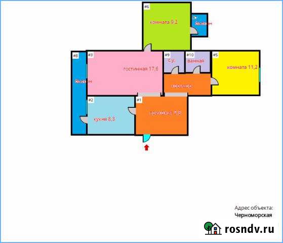 3-комнатная квартира, 60 м², 4/5 эт. на продажу в Судаке Судак - изображение 1