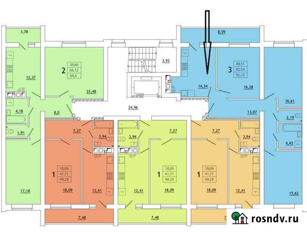 3-комнатная квартира, 91 м², 8/11 эт. на продажу в Смоленске Смоленск - изображение 1