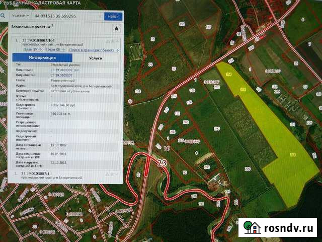 Участок СНТ, ДНП 5600 сот. в аренду в Рязанской Рязанская - изображение 1