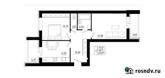 2-комнатная квартира, 63 м², 6/9 эт. на продажу в Салавате Салават