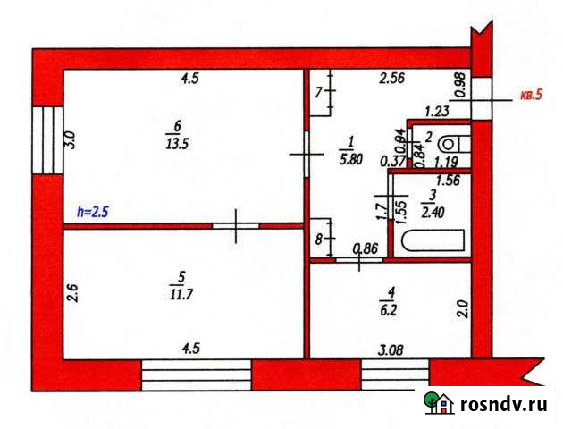2-комнатная квартира, 41 м², 2/2 эт. на продажу в Топках Топки - изображение 1