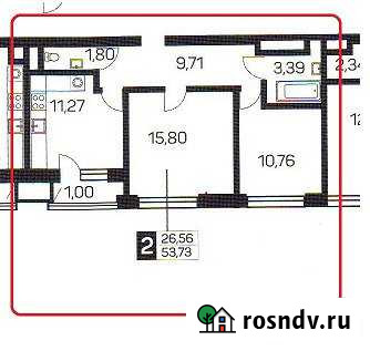 2-комнатная квартира, 53 м², 6/12 эт. на продажу в Московском Московской области Московский - изображение 1