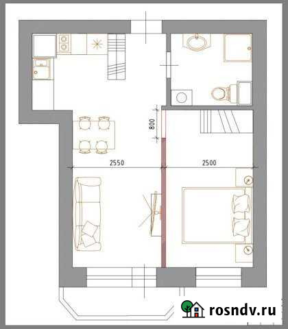 Своб. планировка, 36.5 кв.м., 11/17 эт. Санкт-Петербург - изображение 1