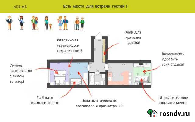 1-комнатная квартира, 47 м², 2/3 эт. на продажу в Бузулуке Бузулук - изображение 1