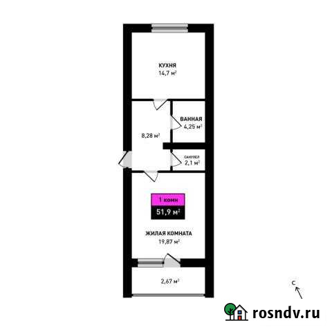 1-комнатная квартира, 51 м², 5/5 эт. на продажу в Мелеузе Мелеуз - изображение 1