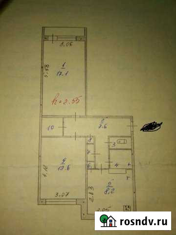 2-комнатная квартира, 54 м², 2/5 эт. на продажу в Волосово Волосово - изображение 1