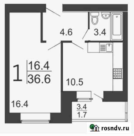 1-комнатная квартира, 36 м², 2/10 эт. на продажу в Засечном Засечное