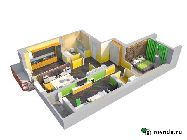 3-комнатная квартира, 89 м², 8/15 эт. на продажу в Астрахани Астрахань - изображение 1