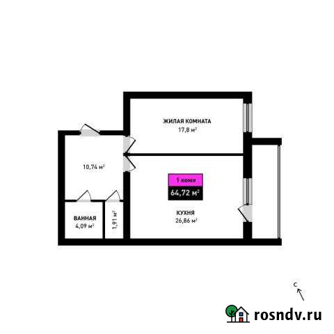 1-комнатная квартира, 64 м², 3/5 эт. на продажу в Мелеузе Мелеуз - изображение 1