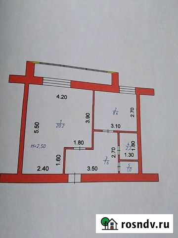 2-комнатная квартира, 40 м², 1/3 эт. на продажу в Башмаково Башмаково - изображение 1