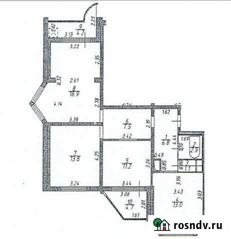 3-комнатная квартира, 75 м², 13/17 эт. на продажу в Железнодорожном Московской области Железнодорожный - изображение 1