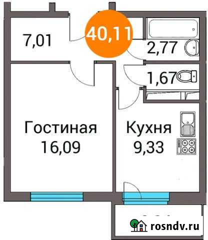 1-комнатная квартира, 40 м², 8/14 эт. на продажу в Правдинском Правдинский - изображение 1