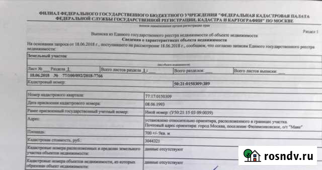 Участок ИЖС 7 сот. на продажу в Мосрентгене Мосрентген - изображение 1