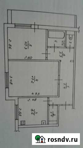 2-комнатная квартира, 51 м², 5/5 эт. на продажу в Боровичах Боровичи - изображение 1