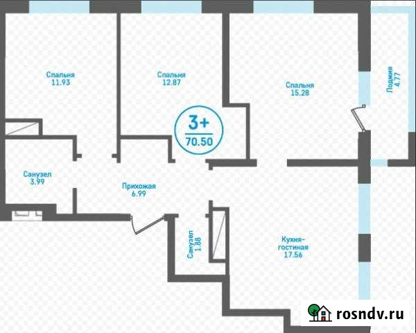 4-комнатная квартира, 70 м², 13/17 эт. на продажу в Тюмени Тюмень - изображение 1