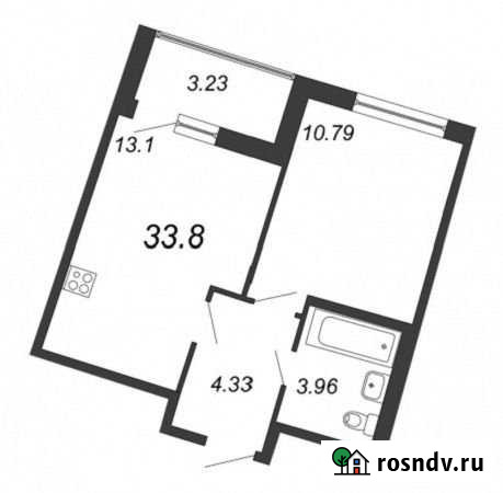 1-комнатная квартира, 33 м², 6/15 эт. на продажу в Санкт-Петербурге Санкт-Петербург - изображение 1