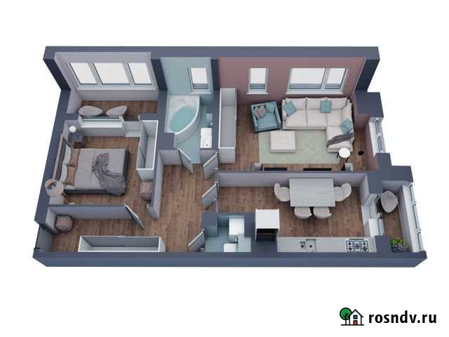 2-комнатная квартира, 69 м², 3/19 эт. на продажу в Батайске Батайск - изображение 1