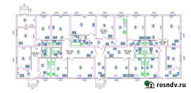 2-комнатная квартира, 57 м², 1/1 эт. на продажу в Сямже Сямжа - изображение 1