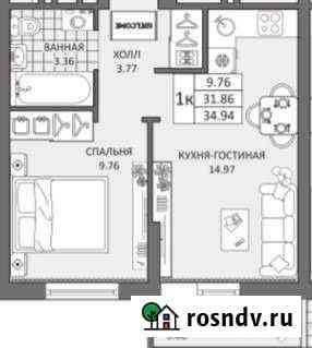 1-комнатная квартира, 34 м², 10/19 эт. на продажу в Новокуйбышевске Новокуйбышевск