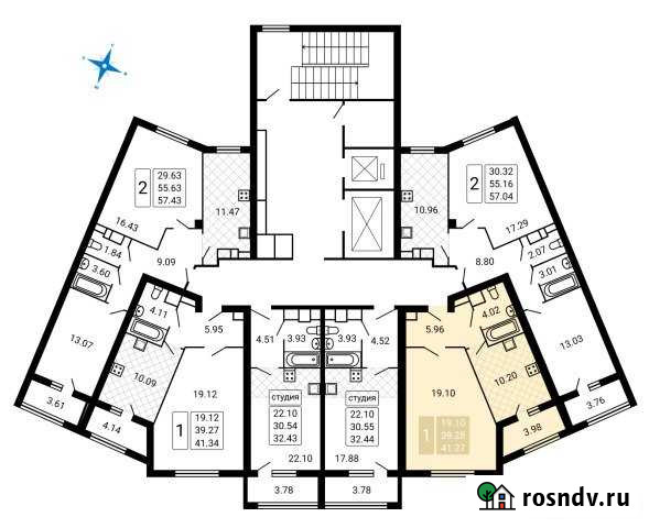 1-комнатная квартира, 41 м², 14/17 эт. на продажу в Домодедово Домодедово - изображение 1