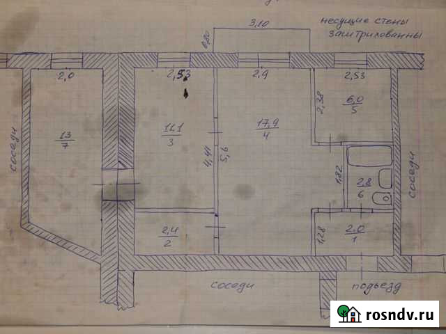 3-комнатная квартира, 55 м², 2/5 эт. в аренду на длительный срок в Челябинске Челябинск - изображение 1