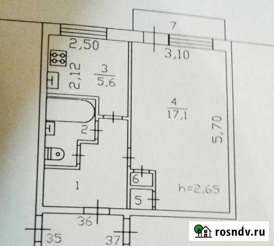 1-комнатная квартира, 31 м², 3/4 эт. на продажу в Сосновом Бору Сосновый Бор - изображение 1