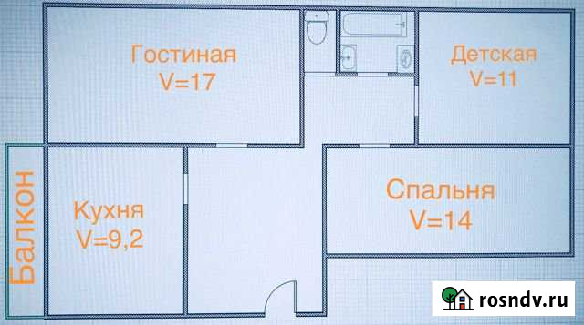 3-комнатная квартира, 68 м², 5/5 эт. на продажу в Любучанах Любучаны - изображение 1