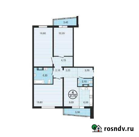4-комнатная квартира, 81 м², 2/11 эт. на продажу в Челябинске Челябинск - изображение 1