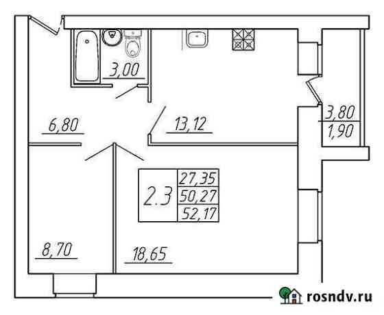 2-комнатная квартира, 52 м², 1/10 эт. на продажу в Вологде Вологда