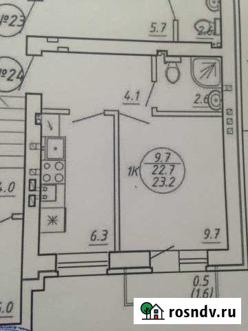 1-комнатная квартира, 23 м², 1/5 эт. на продажу в Пионерском Калининградской области Пионерский - изображение 1