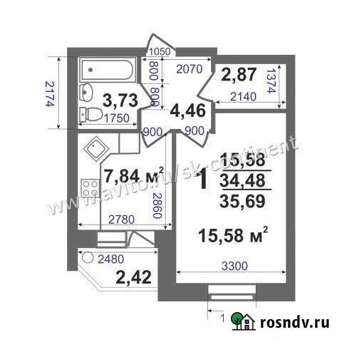 1-комнатная квартира, 35 м², 2/5 эт. на продажу в Коврове Ковров - изображение 1