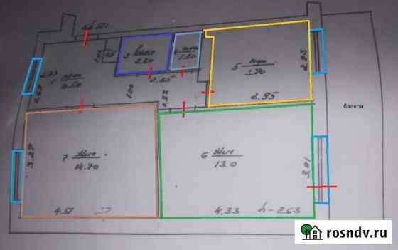 2-комнатная квартира, 52 м², 9/9 эт. на продажу в Мелеузе Мелеуз