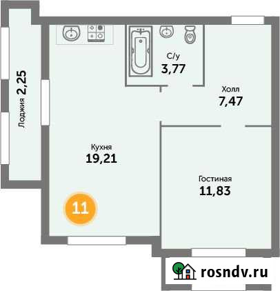 1-комнатная квартира, 45 м², 3/9 эт. на продажу в Зеленоградске Зеленоградск - изображение 1