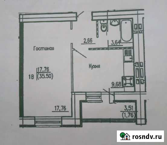1-комнатная квартира, 36 м², 8/10 эт. на продажу в Засечном Засечное - изображение 1