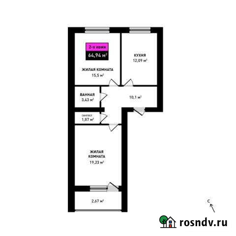 2-комнатная квартира, 64 м², 1/5 эт. на продажу в Мелеузе Мелеуз - изображение 1