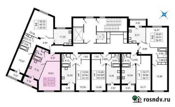 1-комнатная квартира, 40 м², 17/17 эт. на продажу в Домодедово Домодедово