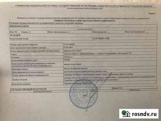 Участок ИЖС 12 сот. на продажу в Дубне Тульской области Дубна