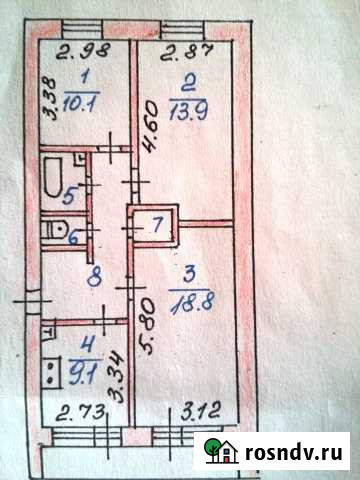 3-комнатная квартира, 66 м², 3/4 эт. на продажу в Белом Яре Ханты-Мансийского АО Белый Яр - изображение 1