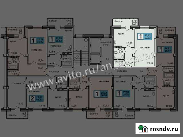 1-комнатная квартира, 42 м², 9/10 эт. на продажу в Сосновоборске Красноярского края Сосновоборск - изображение 1