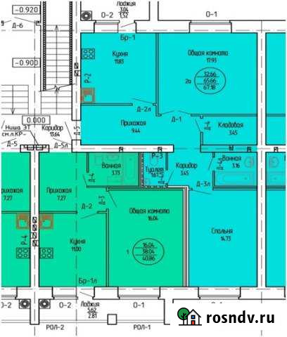 1-комнатная квартира, 40 м², 3/3 эт. на продажу в Медведево Медведево - изображение 1